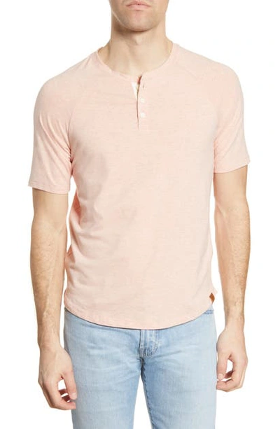 Shop Fundamental Coast Pacific Henley T-shirt In Pale Pink