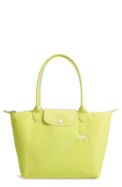 Shop Longchamp Le Pliage Club Small Shoulder Tote In Yellow