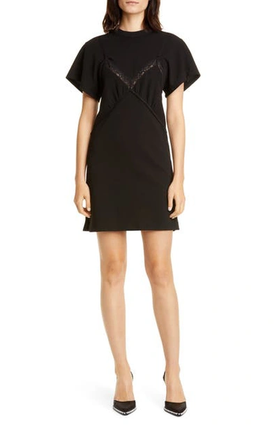 Shop Alexander Wang Layered Lingerie T-shirt Dress In Black