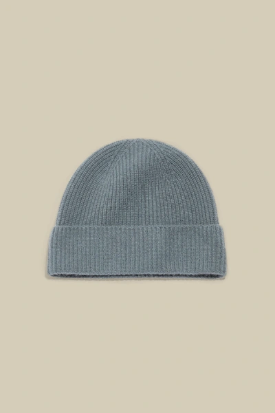 Shop Cos Knitted Cashmere Hat In Blue