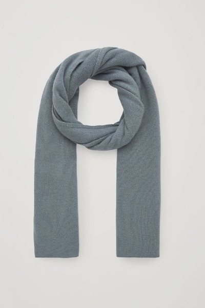 Shop Cos Cashmere Scarf In Blue
