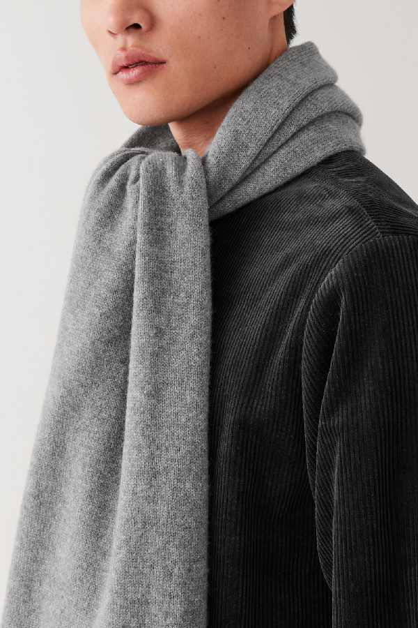 Cos Cashmere Scarf In Grey | ModeSens