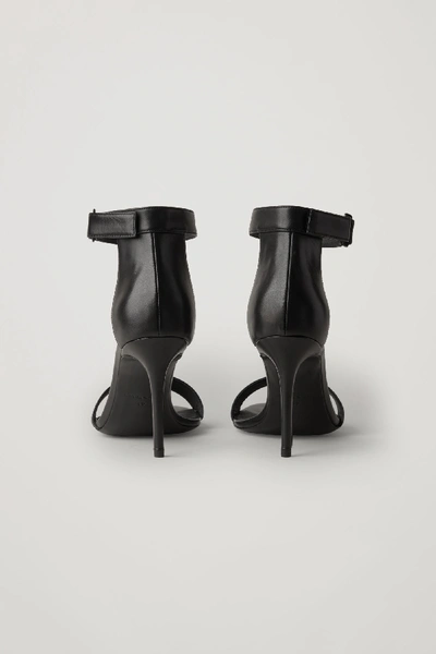 Shop Cos Leather High Heel Sandals In Black