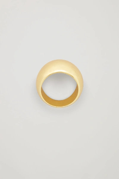 Shop Cos Wide Curved Gold-plated Ring