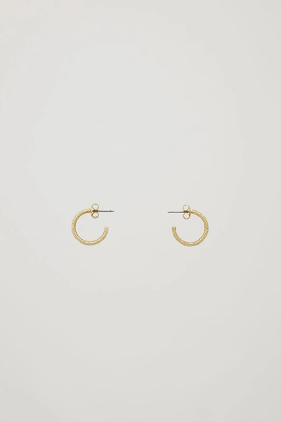 Shop Cos Small Spring Hoop Earrings In Gold
