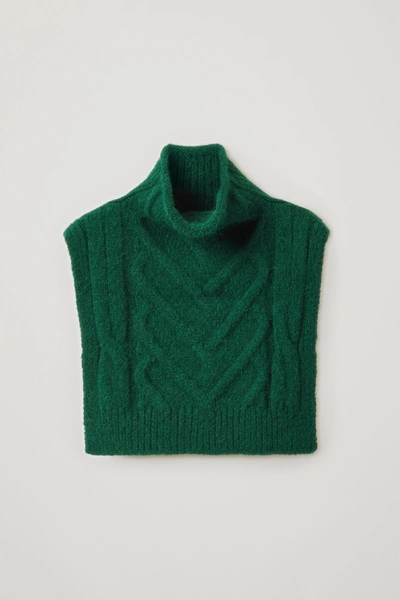 Shop Cos Cable Hybrid Knit In Green