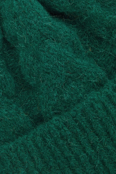 Shop Cos Alpaca-yak Wool Mix Cable Hat In Green
