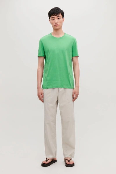Shop Cos Round-neck T-shirt In Green