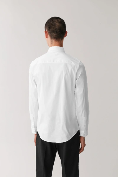 Shop Cos Organic Cotton Classic Slim Fit Shirt In White