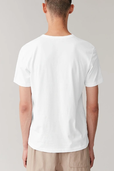 Shop Cos Regular-fit Mid-weight Brushed T-shirt In White