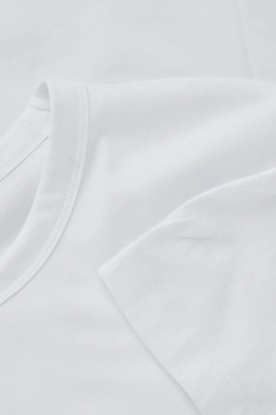 Shop Cos Regular-fit Mid-weight Brushed T-shirt In White