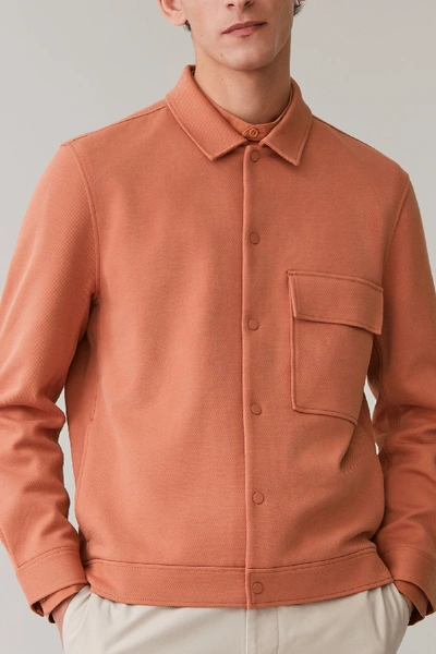 Shop Cos Cotton-twill Shirt Jacket In Orange