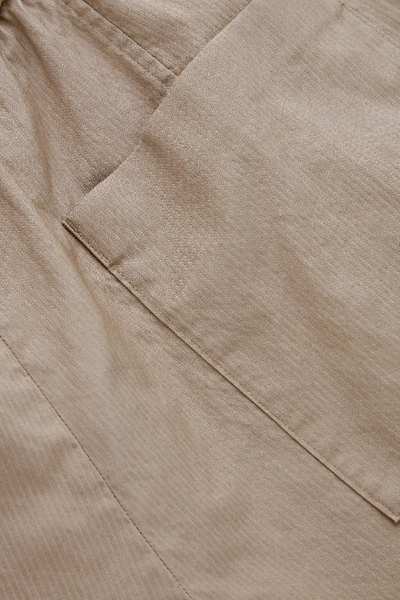 Shop Cos Elasticated Organic-cotton Pants In Brown