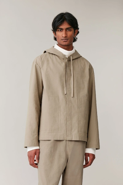 Shop Cos Lightweight Hooded Jacket In Brown