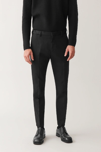 Shop Cos Slim-fit Trousers In Black