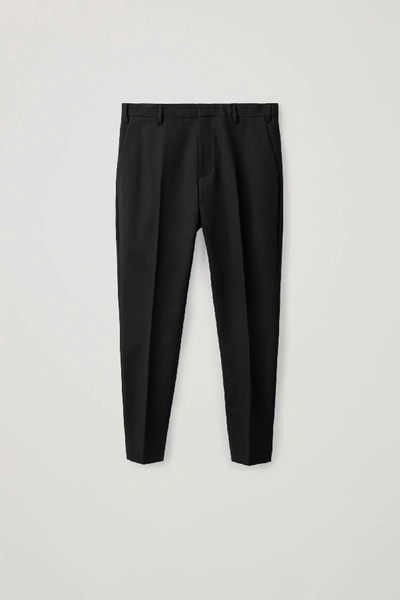 Shop Cos Slim-fit Trousers In Black