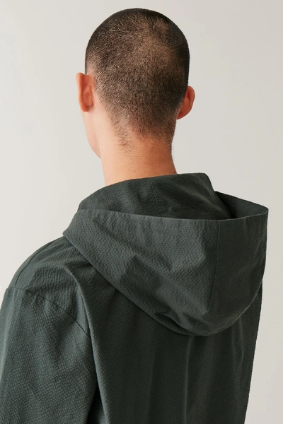 Shop Cos Lightweight Hooded Jacket In Grey