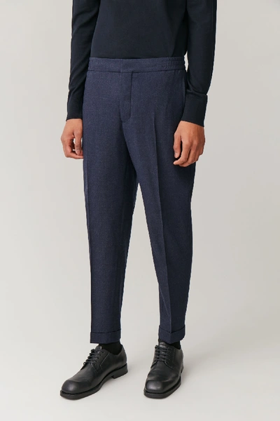 Shop Cos Flannel Turn-up Pants In Blue