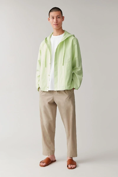 Shop Cos Lightweight Hooded Jacket In Green