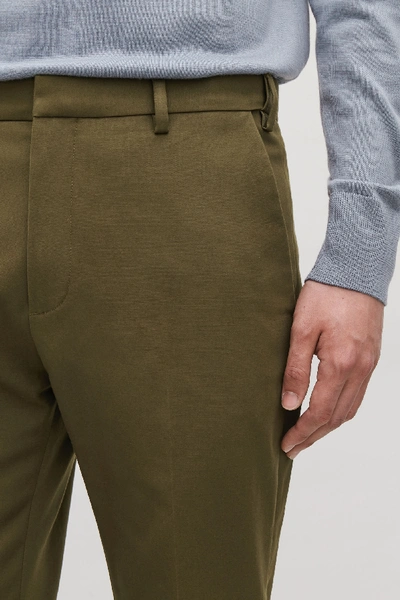 Shop Cos Skinny Stretch-cotton Pants In Green