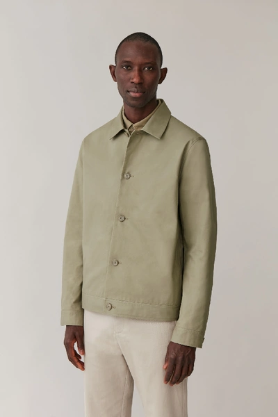 Shop Cos Organic Cotton Jacket In Green