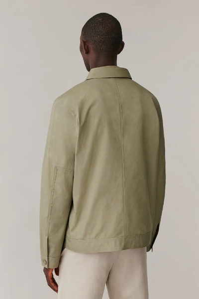 Shop Cos Organic Cotton Jacket In Green
