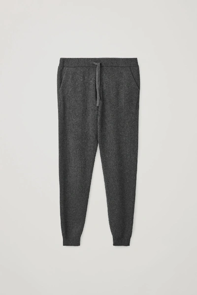 Shop Cos Relaxed-fit Pure Cashmere Joggers In Grey