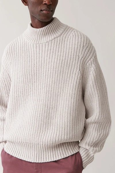 Cos Chunky Cotton-merino Jumper In White | ModeSens