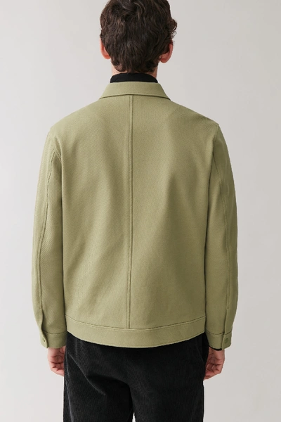 Shop Cos Cotton-twill Shirt Jacket In Green