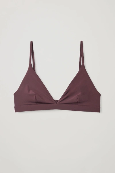 Shop Cos Triangle Microfibre Bra In Purple