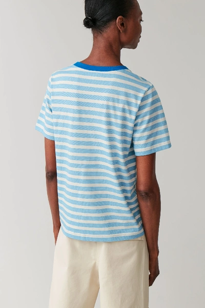 Shop Cos Cotton Jersey T-shirt In Blue