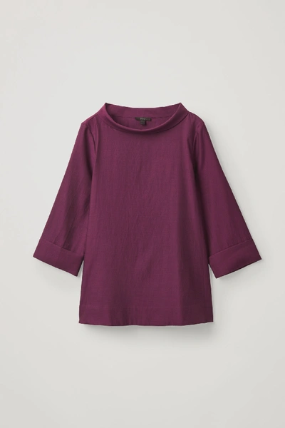 Shop Cos Stand-up Collar Top In Pink