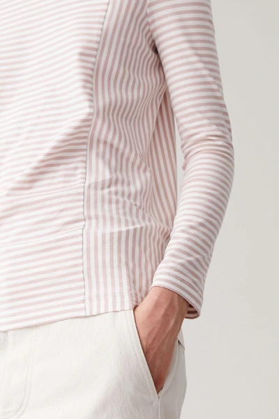 Shop Cos Striped Organic Cotton Top In Pink