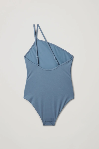 Shop Cos One-shoulder Swimsuit In Blue