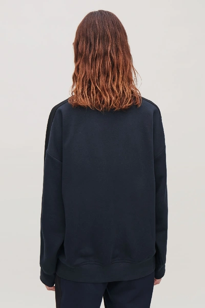 Shop Cos Woven-jersey Mix Sweatshirt In Black