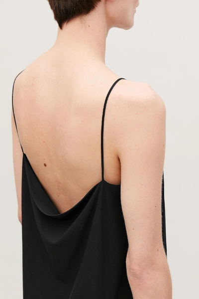 Shop Cos Jersey Top With Narrow Straps In Black