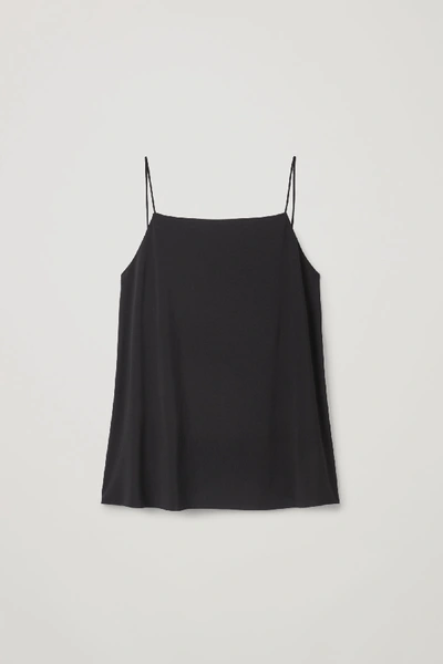 Shop Cos Jersey Top With Narrow Straps In Black