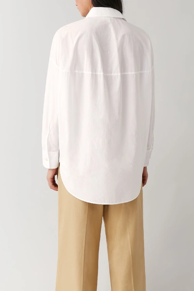 Shop Cos Round Cut Cotton Shirt In White