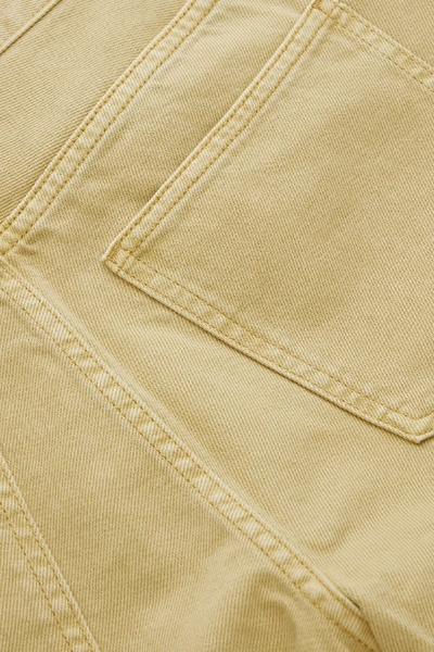 Shop Cos High-waisted Organic Cotton Tapered Jeans In Yellow