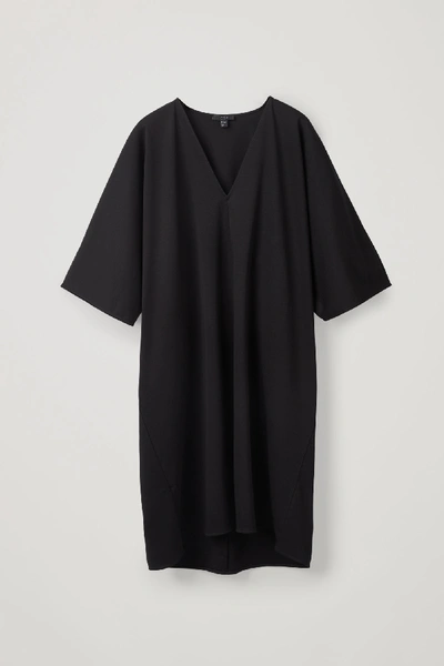 Shop Cos Oversized Kimono-shape Dress In Black