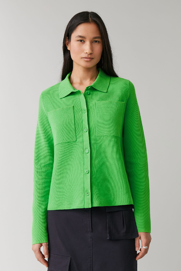 cos organic cotton cardigan