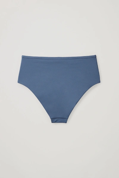 Shop Cos High-waisted Bikini Bottoms In Blue