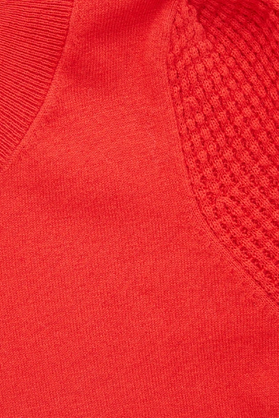 Shop Cos Puff Sleeve Cotton-wool Sweater In Red