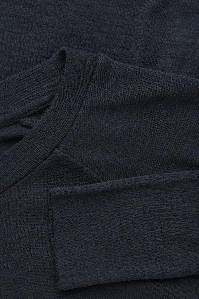 Shop Cos Long-sleeved Wool T-shirt In Blue