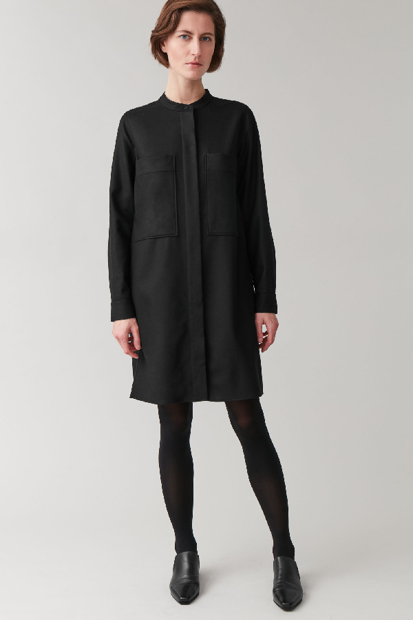 cos black shirt dress