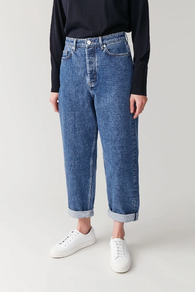 Shop Cos Tapered High-rise Jeans In Blue