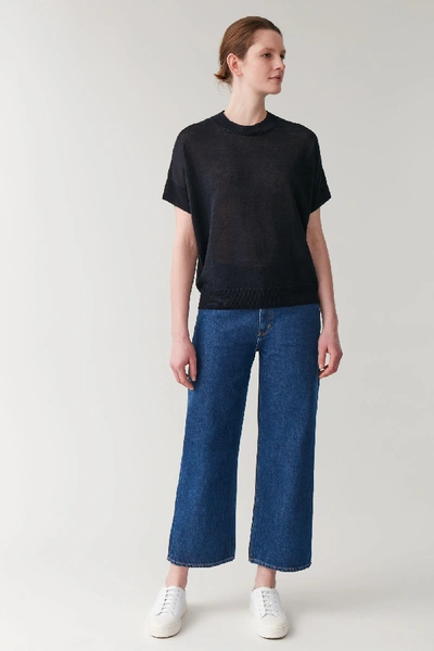 Shop Cos High-waisted Straight Jeans In Blue