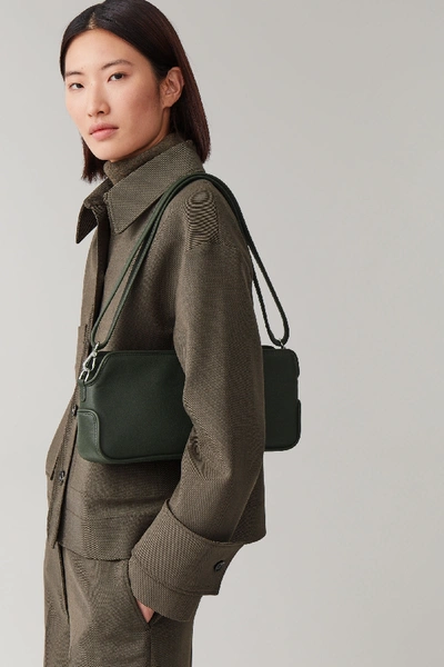 Leather Shoulder Bag In Green