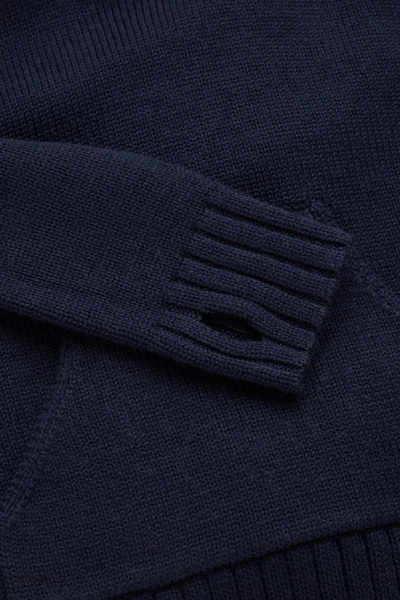 Shop Cos Knitted Wool Hoodie In Blue