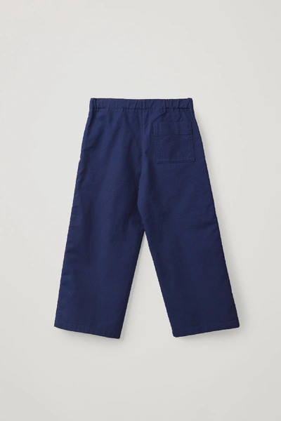 Shop Cos Cotton Sailor Trousers In Blue